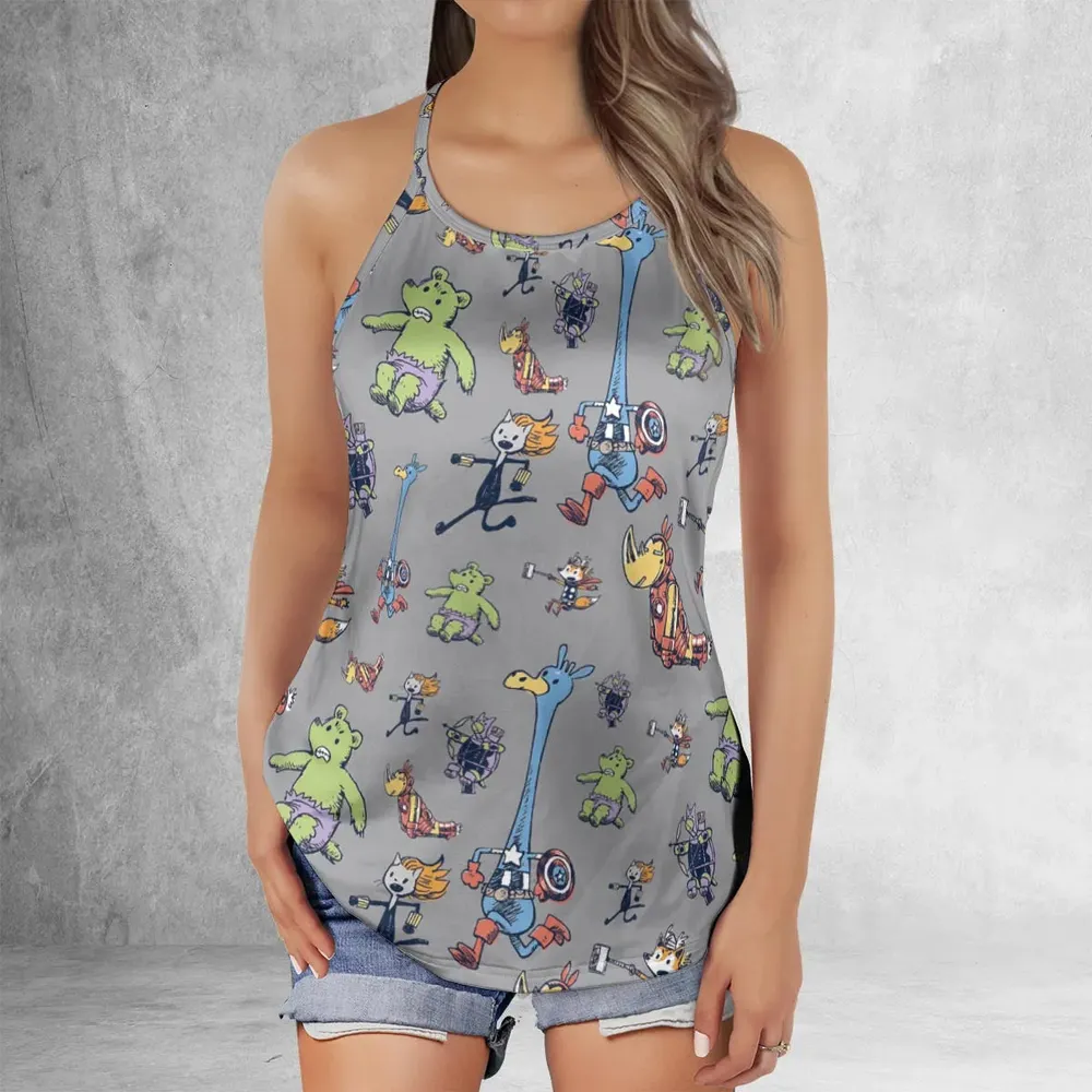 Animals Assemble Avengers Criss Cross Tank Top - 2
