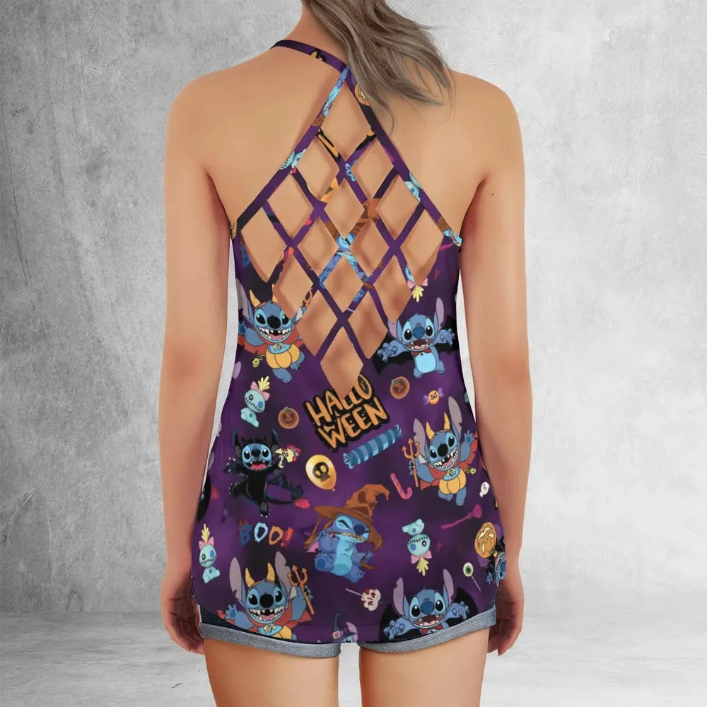 Spooky Stitch Criss Cross Tank Top - 3