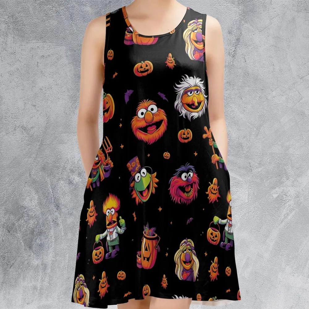 Halloween Muppets Sleeveless Dress - 2
