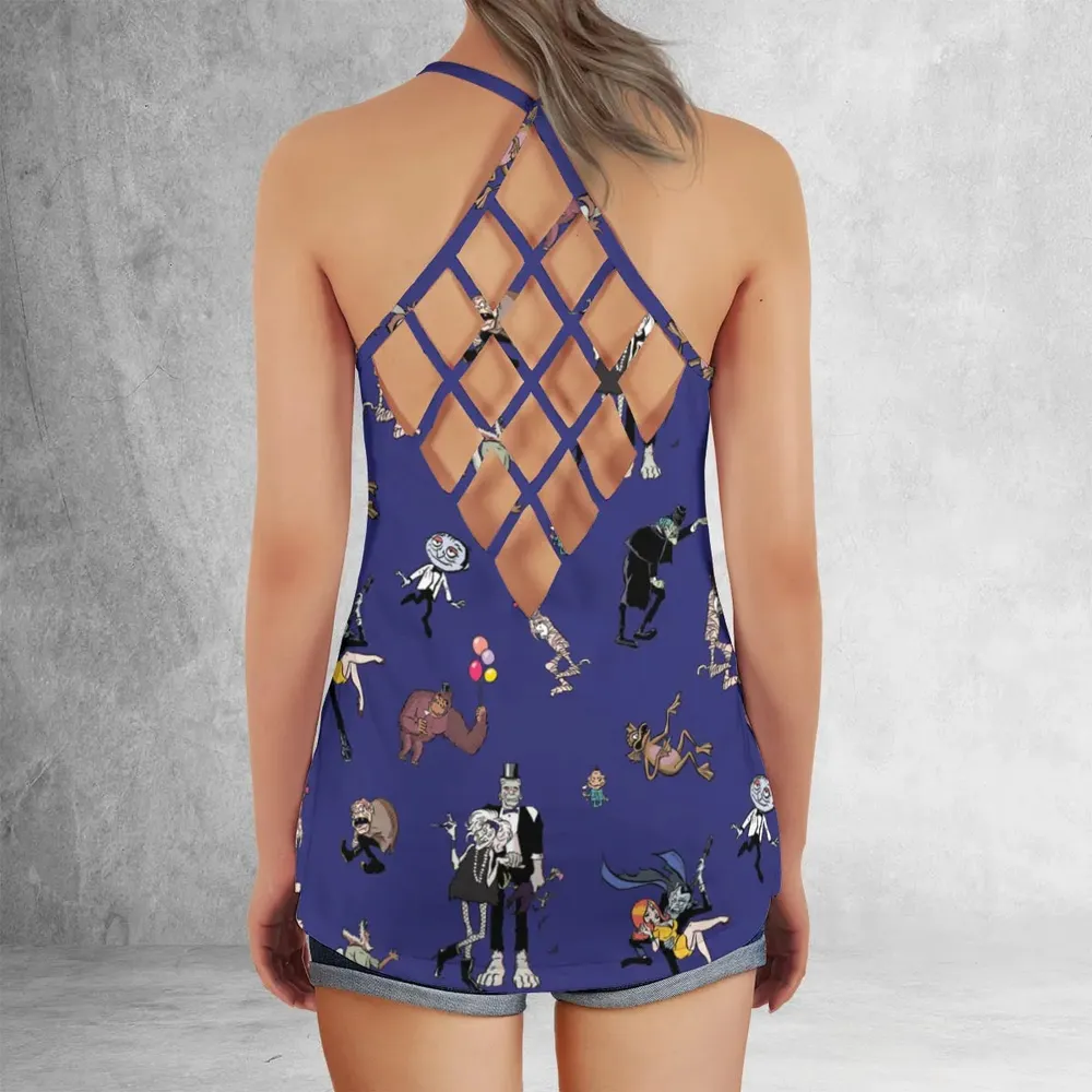 It's a Mad Mad Mad Monster Party Criss Cross Tank Top - 3