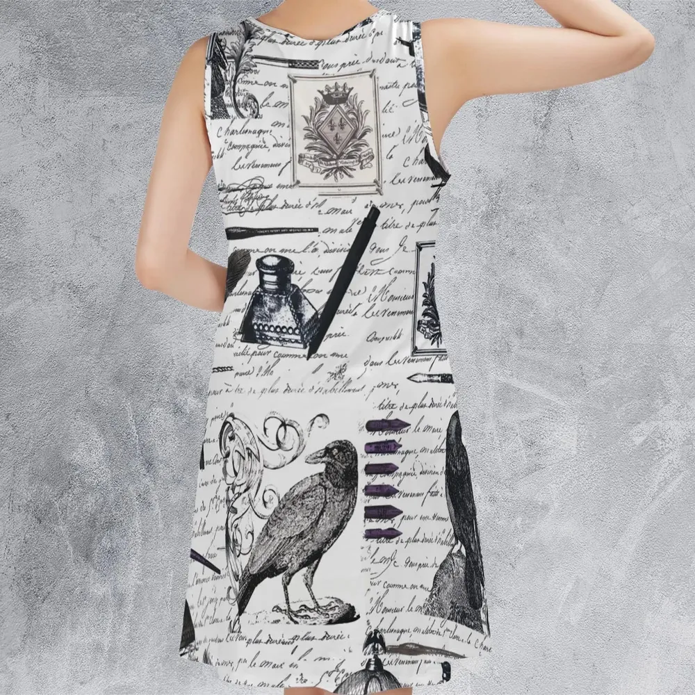 Nevermore The Raven Edgar Allan Poe Sleeveless Dress - 3