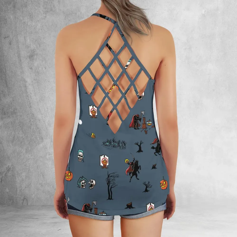 Headless Horseman Ichabod and Mr. Toad Criss Cross Tank Top - 3