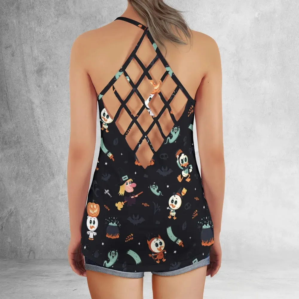 Quacky Halloween DuckTales Criss Cross Tank Top - 3