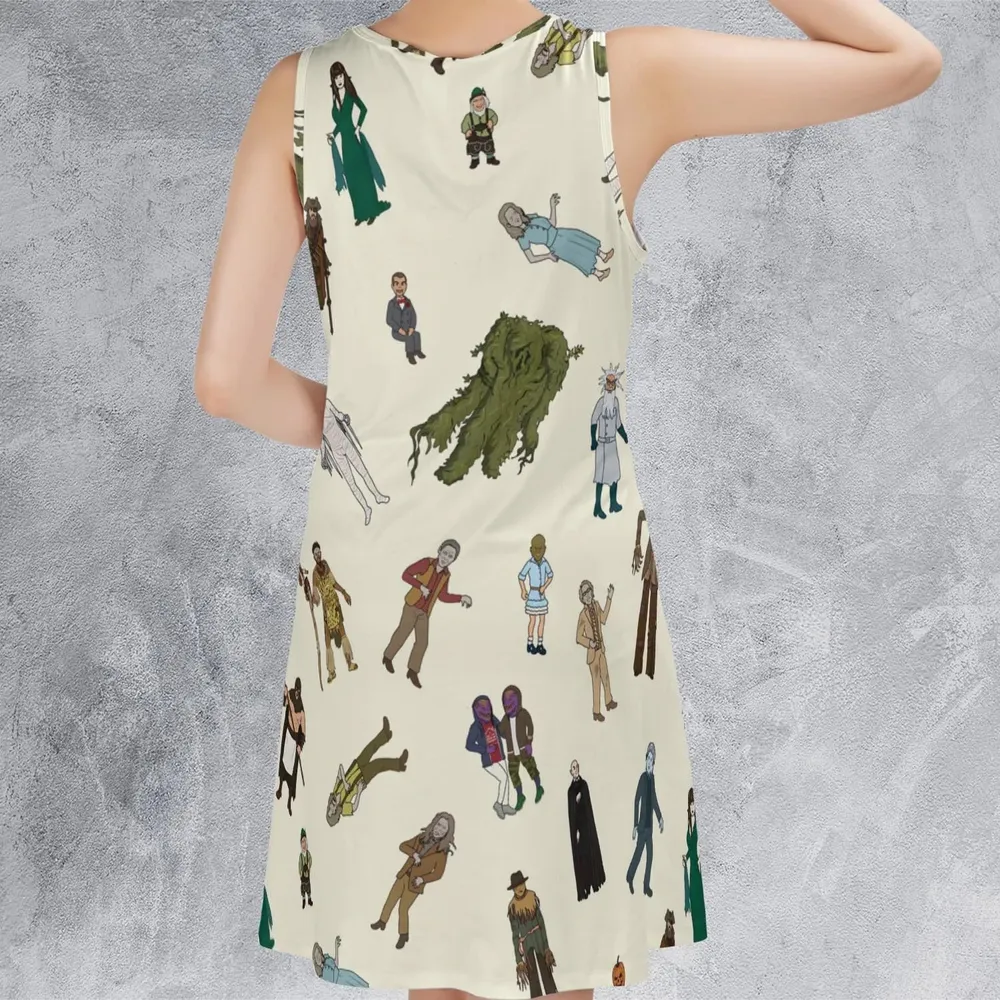 Monster Characters from Goosebumps Sleeveless Dress - 3