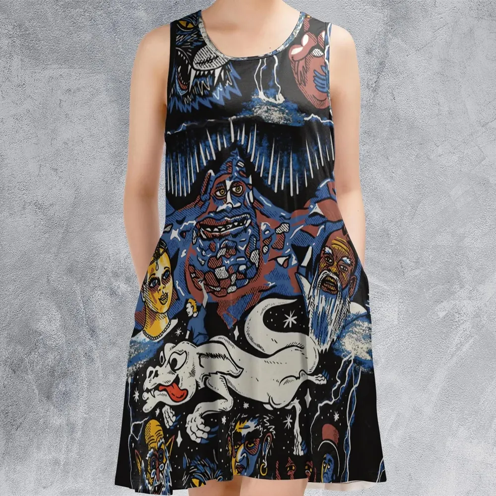 Mystery Falkor Neverending Story Sleeveless Dress - 2