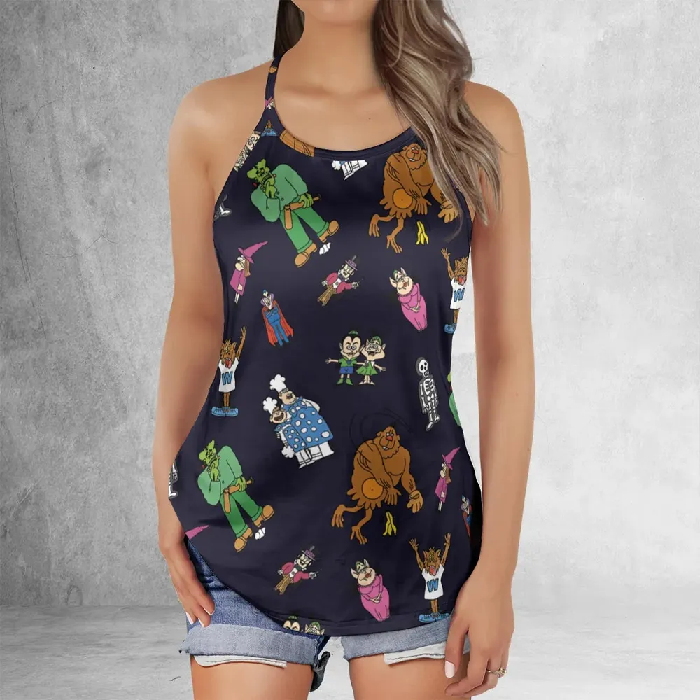 Nostalgic Food Mascots Burger Chef Criss Cross Tank Top - 2