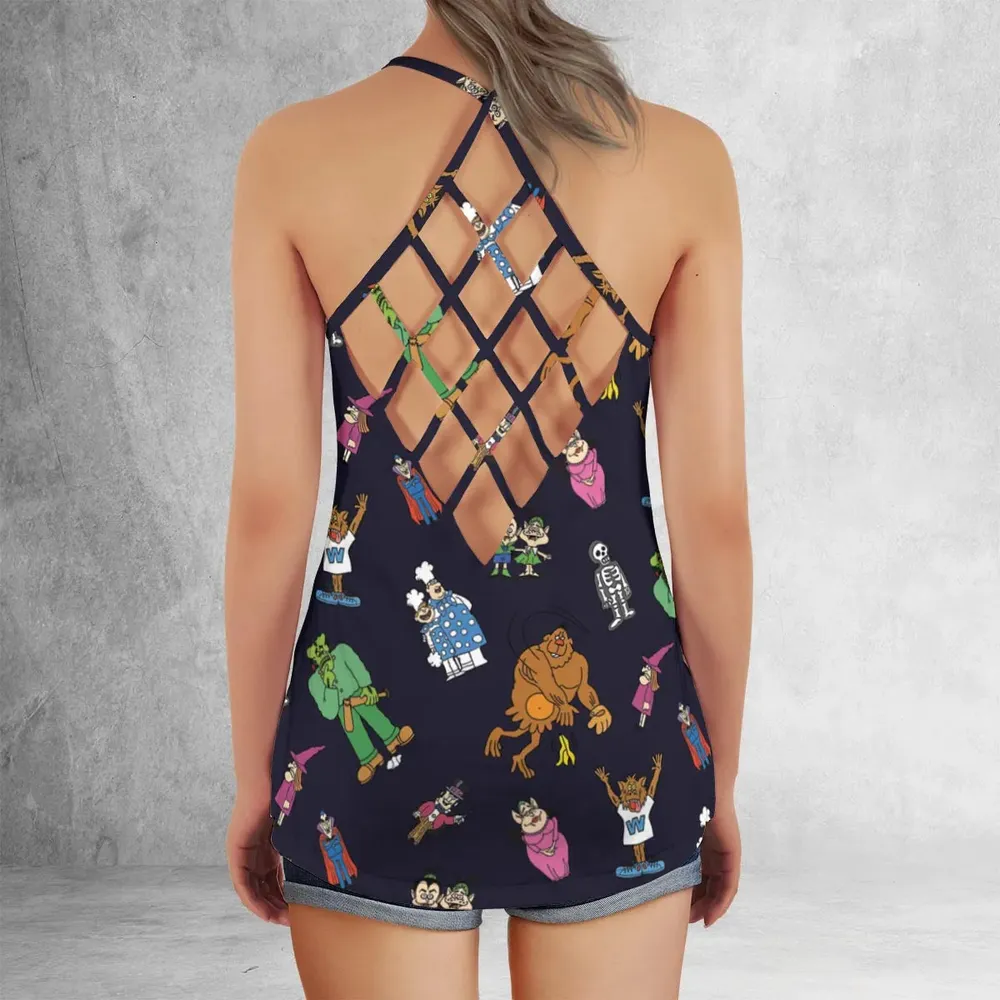 Nostalgic Food Mascots Burger Chef Criss Cross Tank Top - 3