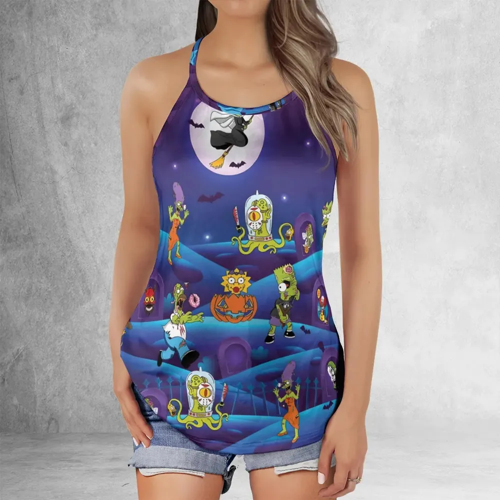 Horror Night The Simpsons Criss Cross Tank Top - 2