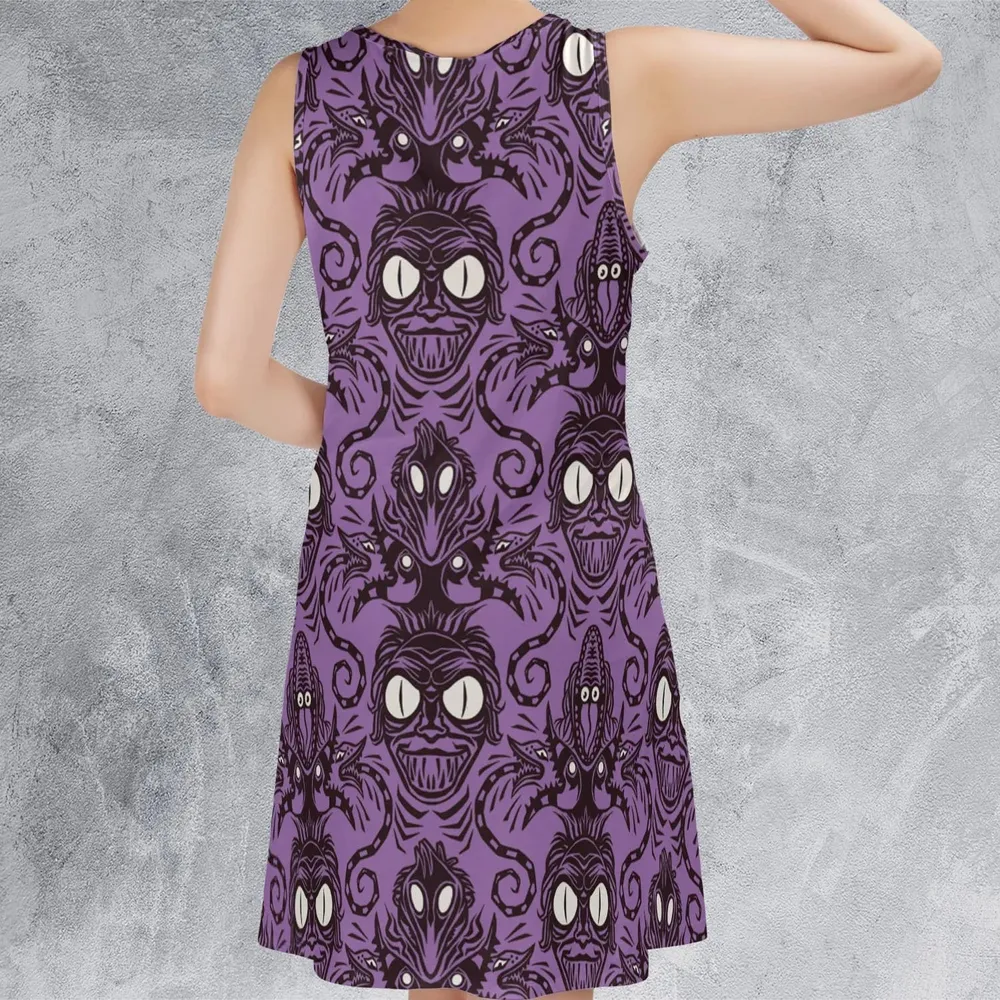 Beetlejuice Haunted Mansion Themed Sleeveless Dress - 3
