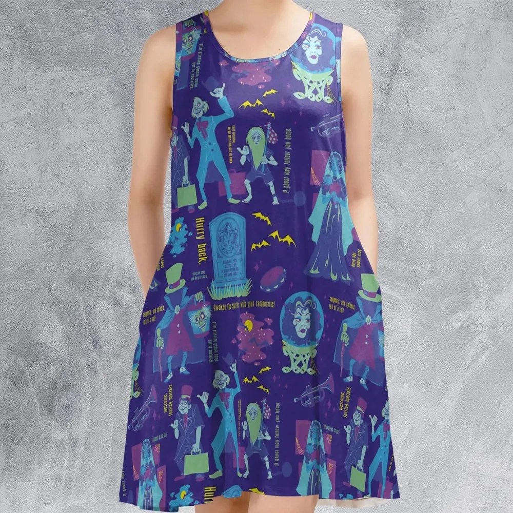 Happy Haunts Journal Haunted Mansion Sleeveless Dress - 2
