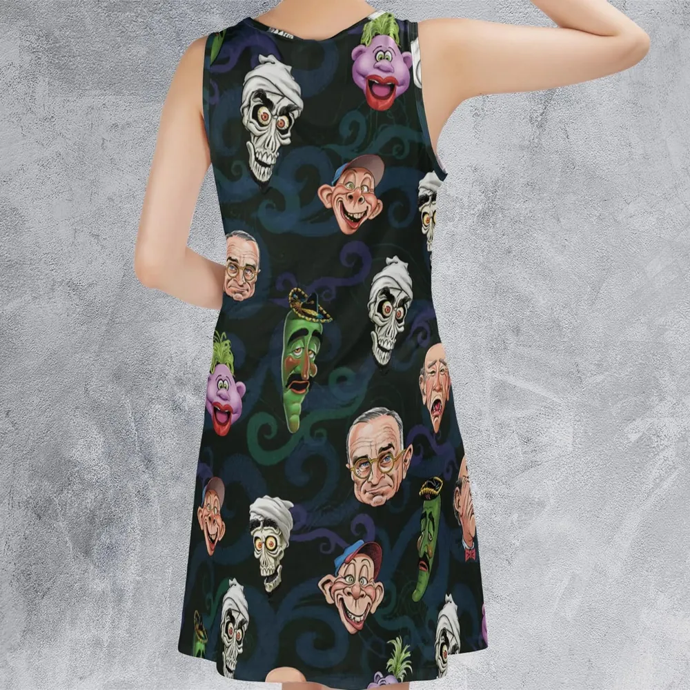 Puppet Comedy Characters Sleeveless Dress - 3