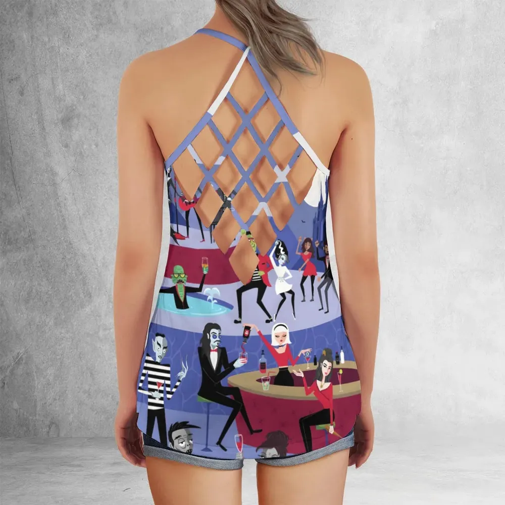Monster Universal Dance Party Criss Cross Tank Top - 3