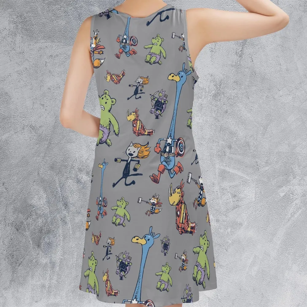 Animals Assemble Avengers Sleeveless Dress - 3