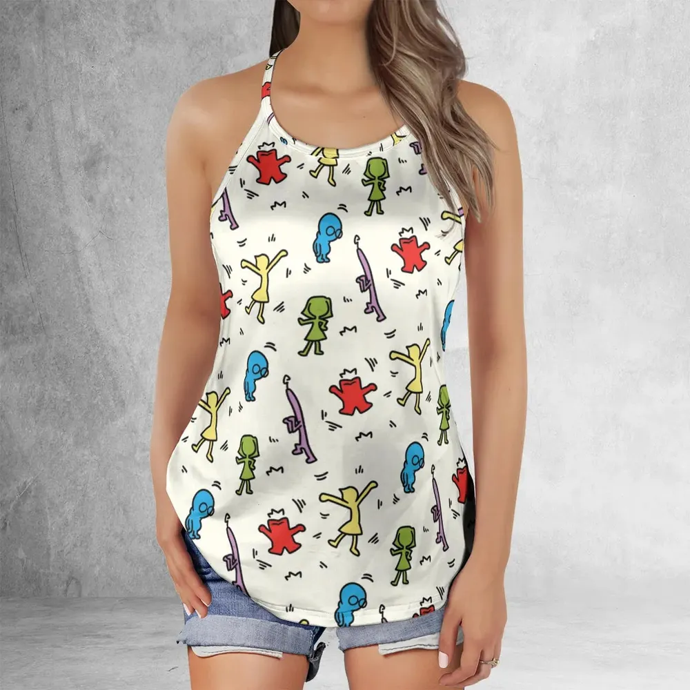 Emotions Pop Inside Out Haring Criss Cross Tank Top - 2