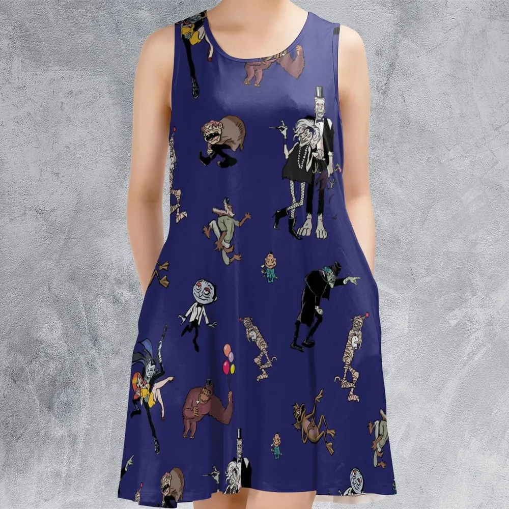 It's a Mad Mad Mad Monster Party Sleeveless Dress - 2