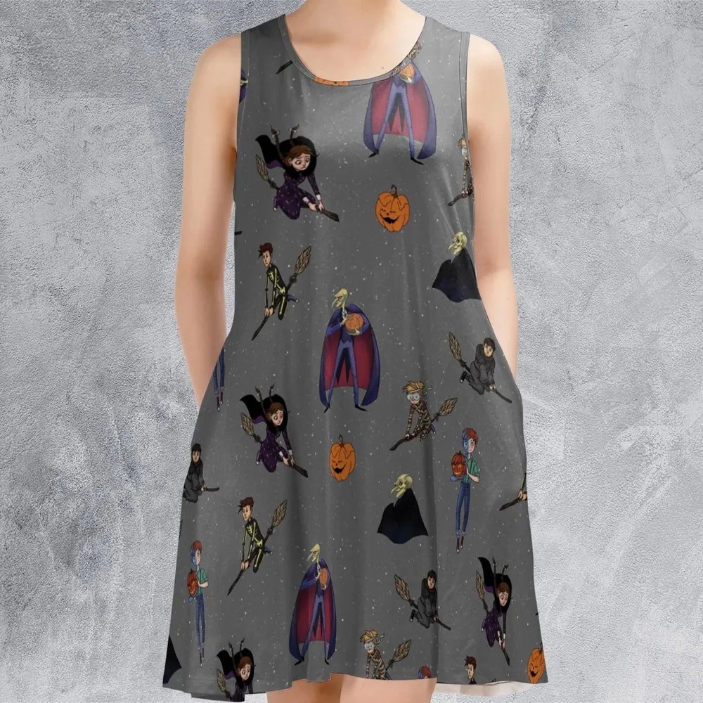 The Halloween Tree Character Sleeveless Dress - 2