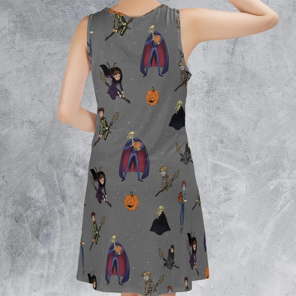 The Halloween Tree Character Sleeveless Dress - 3