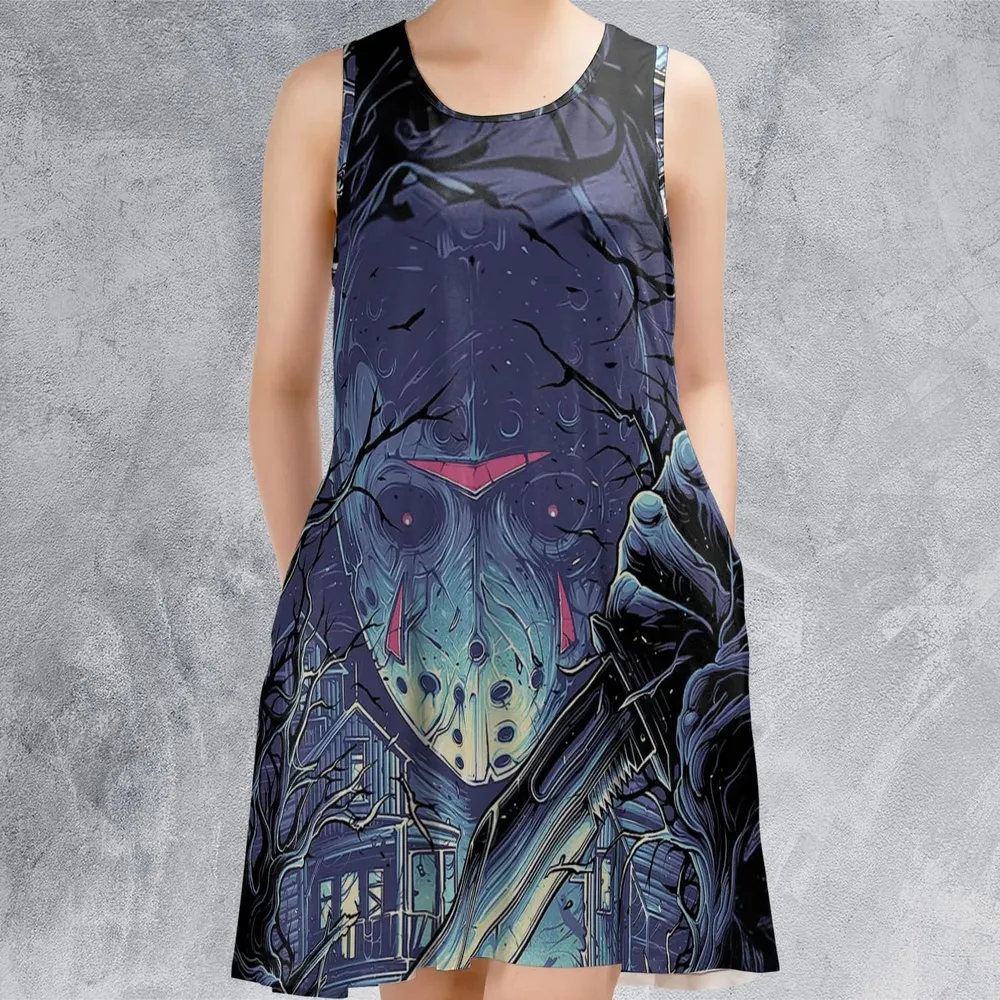 Camp Crystal Chic Friday the 13th Sleeveless Dress - 2