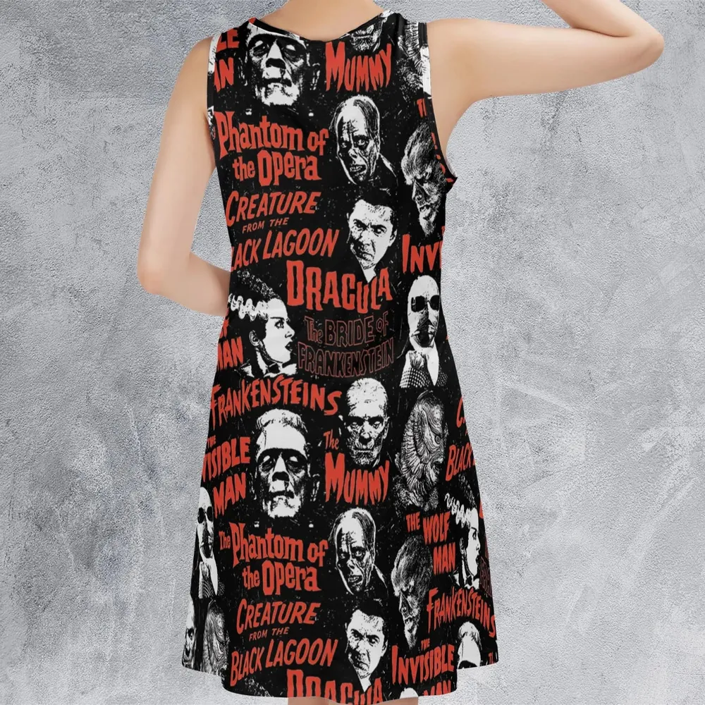 Monster Tiles Sleeveless Dress - 3