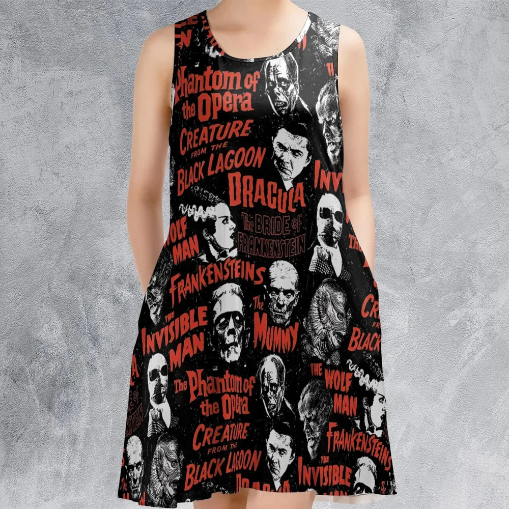 Monster Tiles Sleeveless Dress - 2
