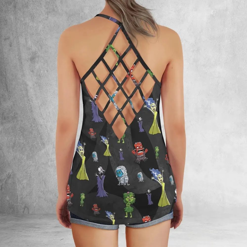 Horror Inside Criss Cross Tank Top - 3