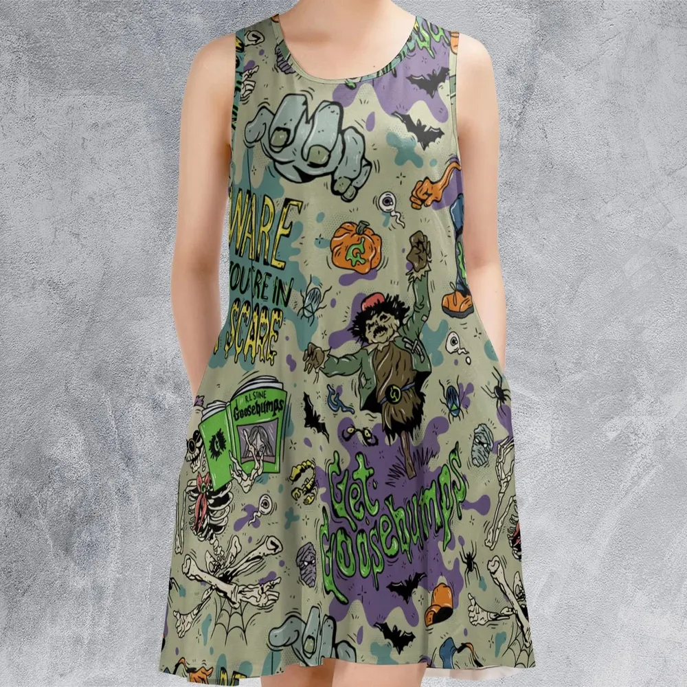 Beware You're In For A Scare Goosebumps Sleeveless Dress - 2