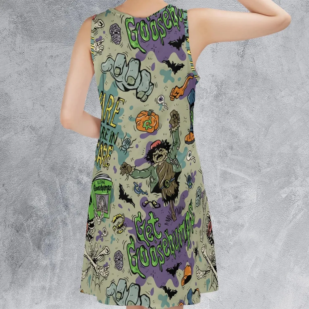 Beware You're In For A Scare Goosebumps Sleeveless Dress - 3