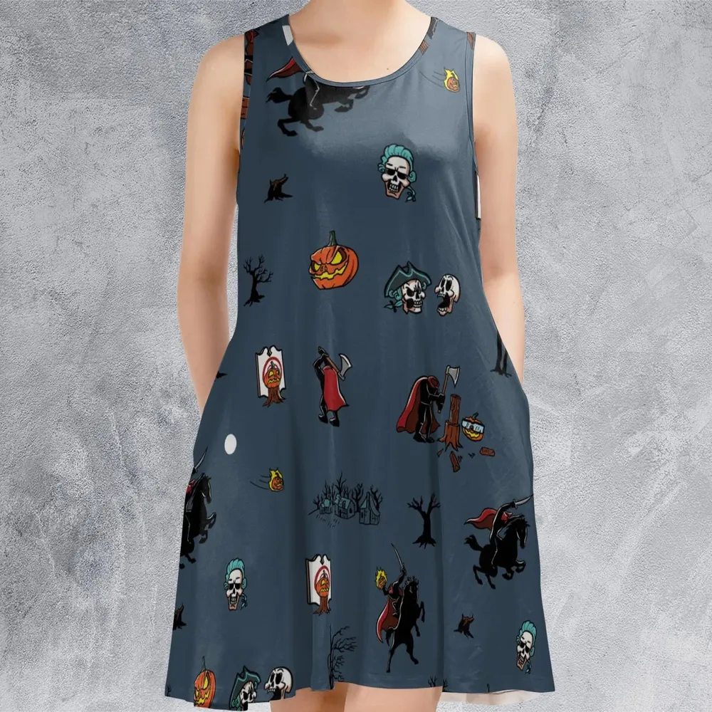 Headless Horseman Ichabod and Mr. Toad Sleeveless Dress - 2