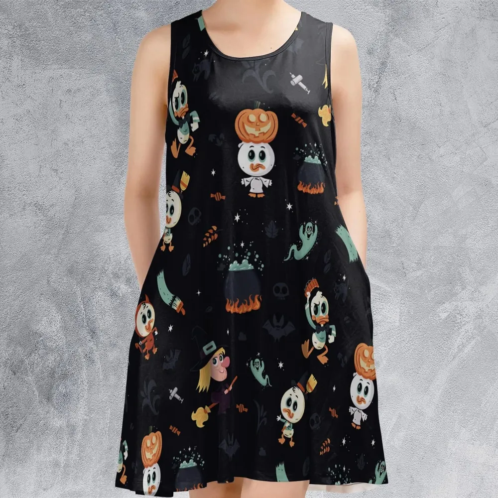 Quacky Halloween DuckTales Sleeveless Dress - 2