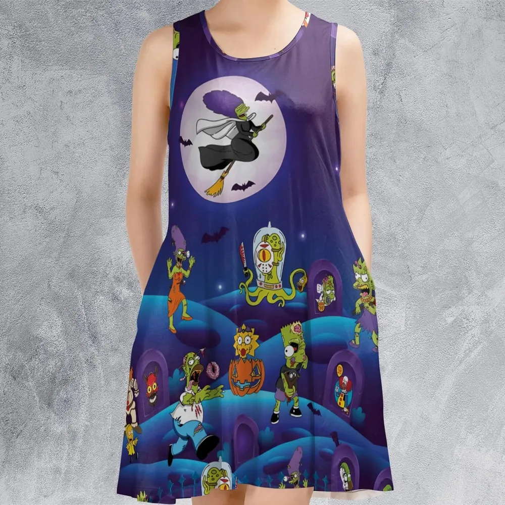 Horror Night The Simpsons Sleeveless Dress - 2