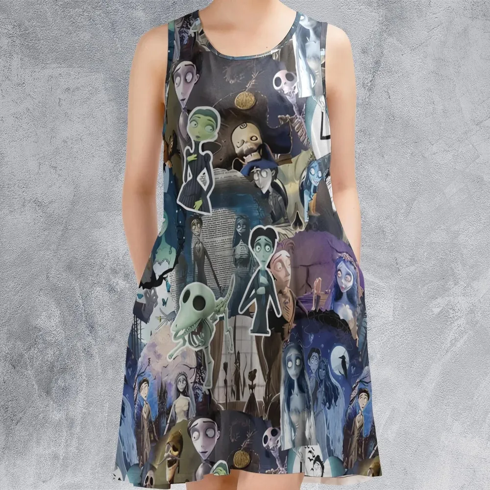 Unalive Bride Corpse Bride Sleeveless Dress - 2