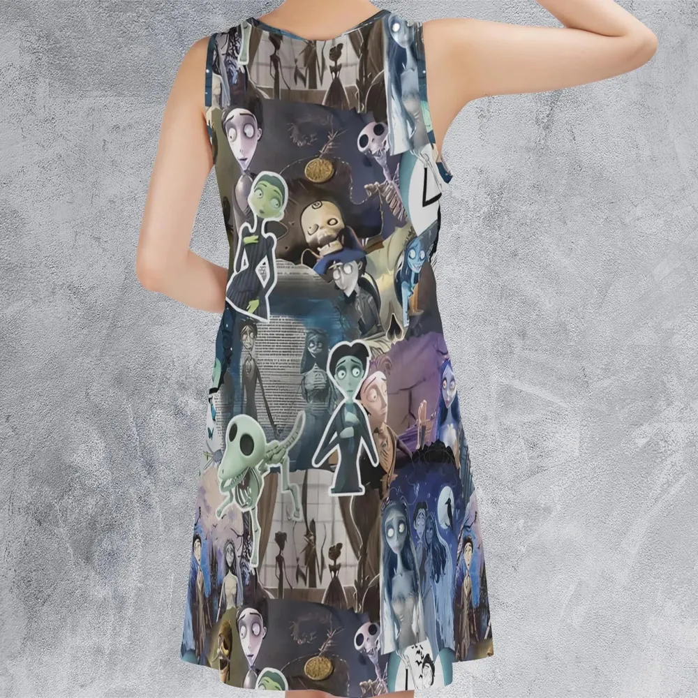 Unalive Bride Corpse Bride Sleeveless Dress - 3