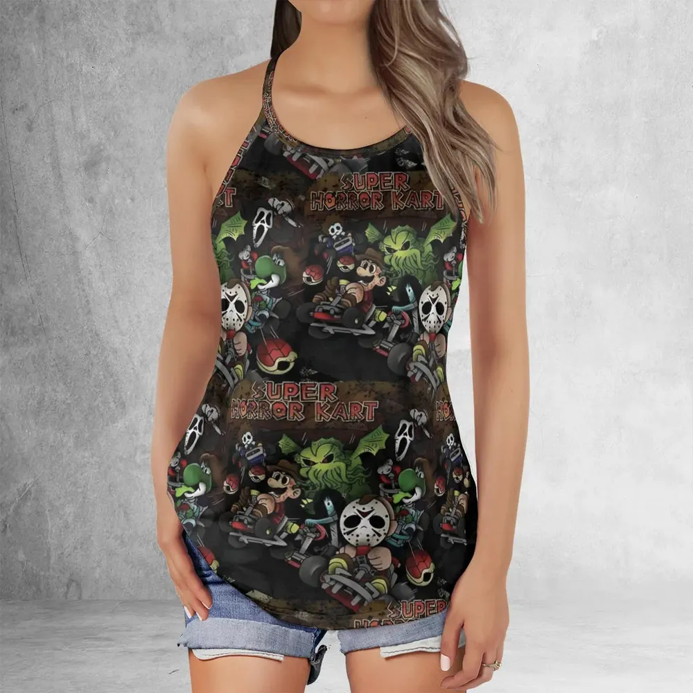 Super Horror Kart Criss Cross Tank Top - 2