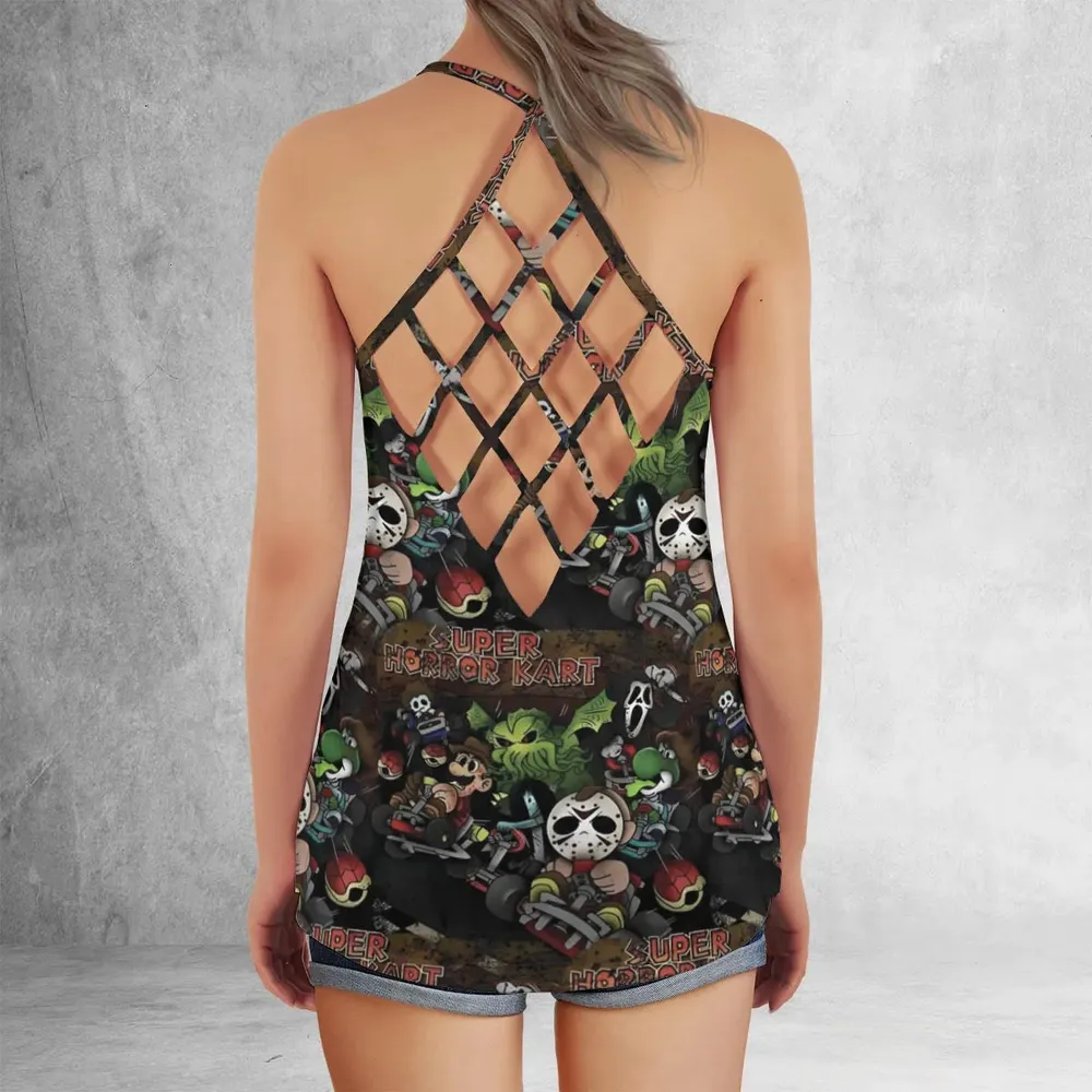 Super Horror Kart Criss Cross Tank Top - 3