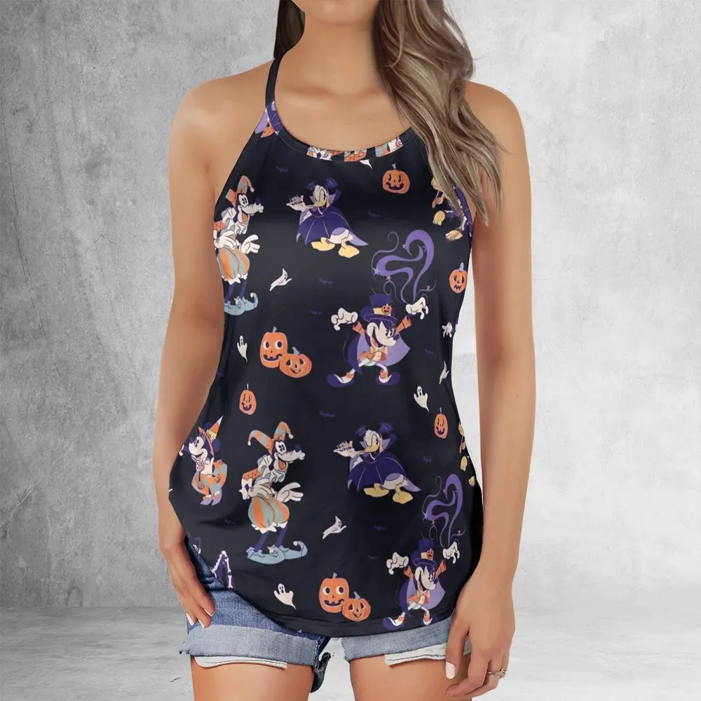 Happy Halloween Criss Cross Tank Top - 2