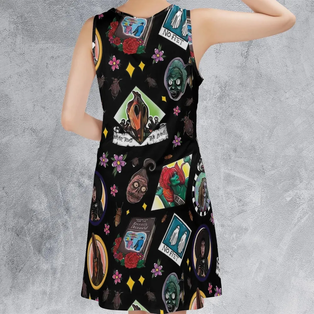 Showtime Beetlejuice Themed Sleeveless Dress - 3