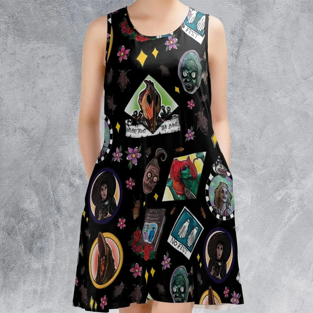 Showtime Beetlejuice Themed Sleeveless Dress - 2