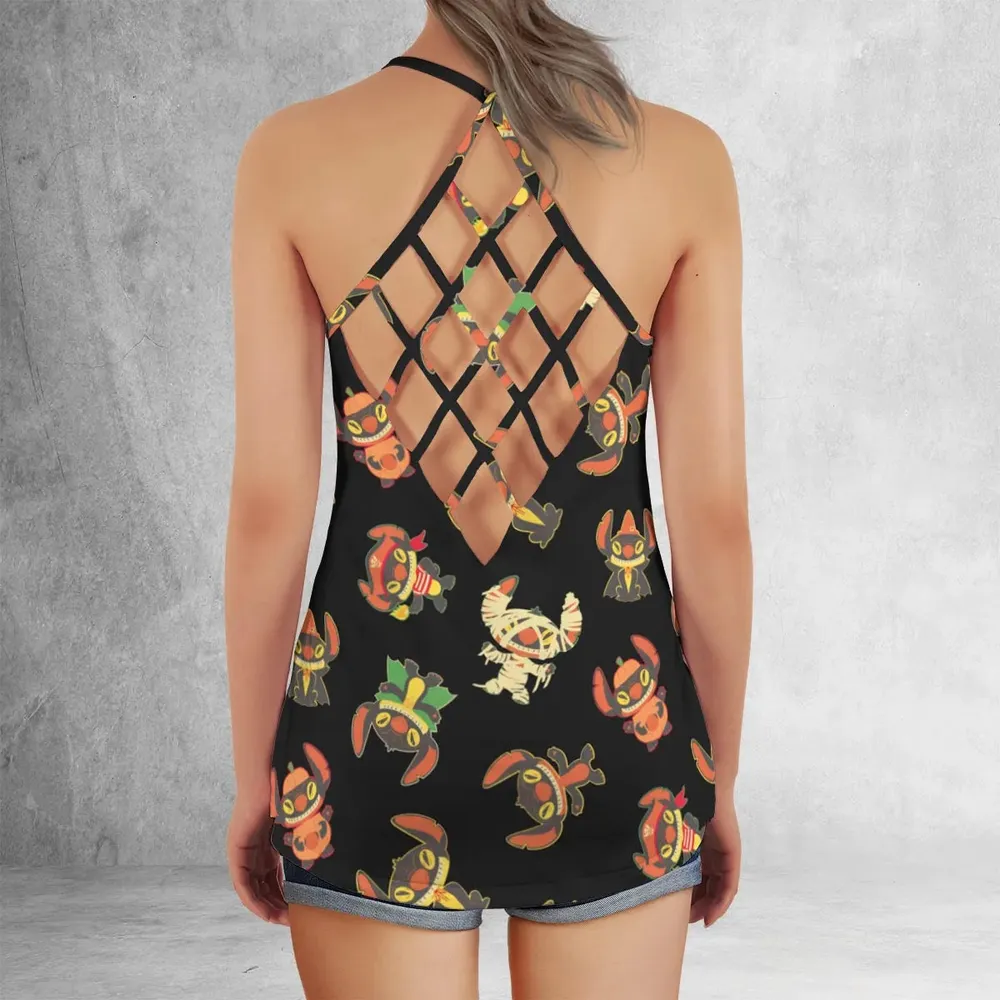 Stitch Halloween Costumes Criss Cross Tank Top - 3