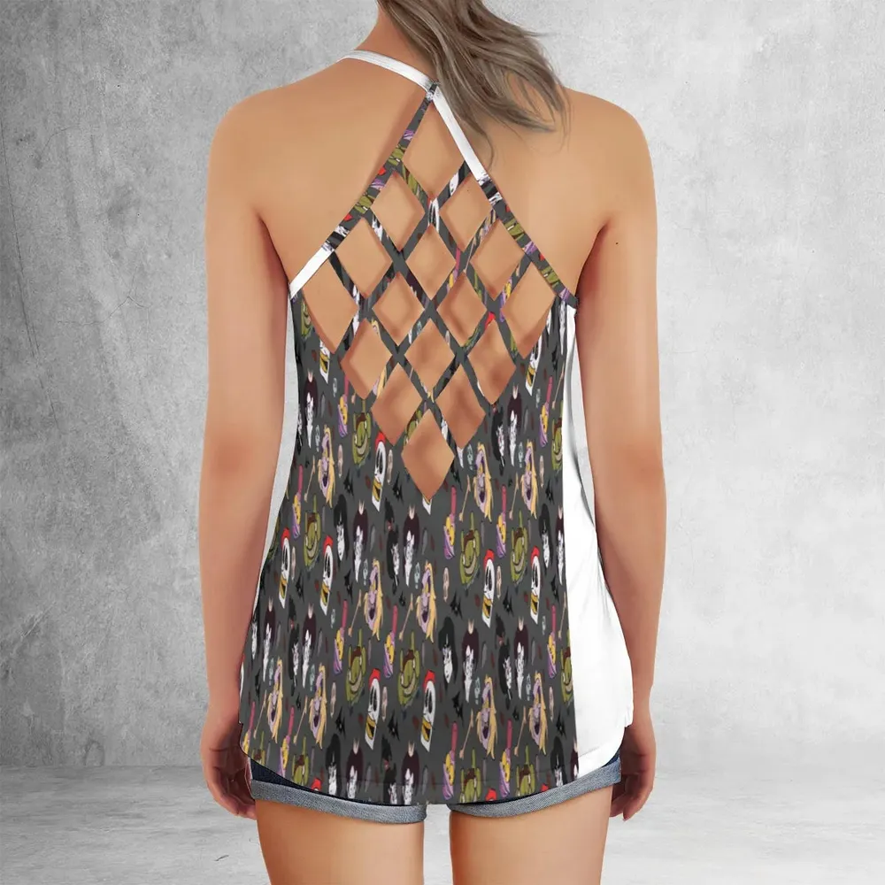 Beetlejuice Animated Criss Cross Tank Top - 3
