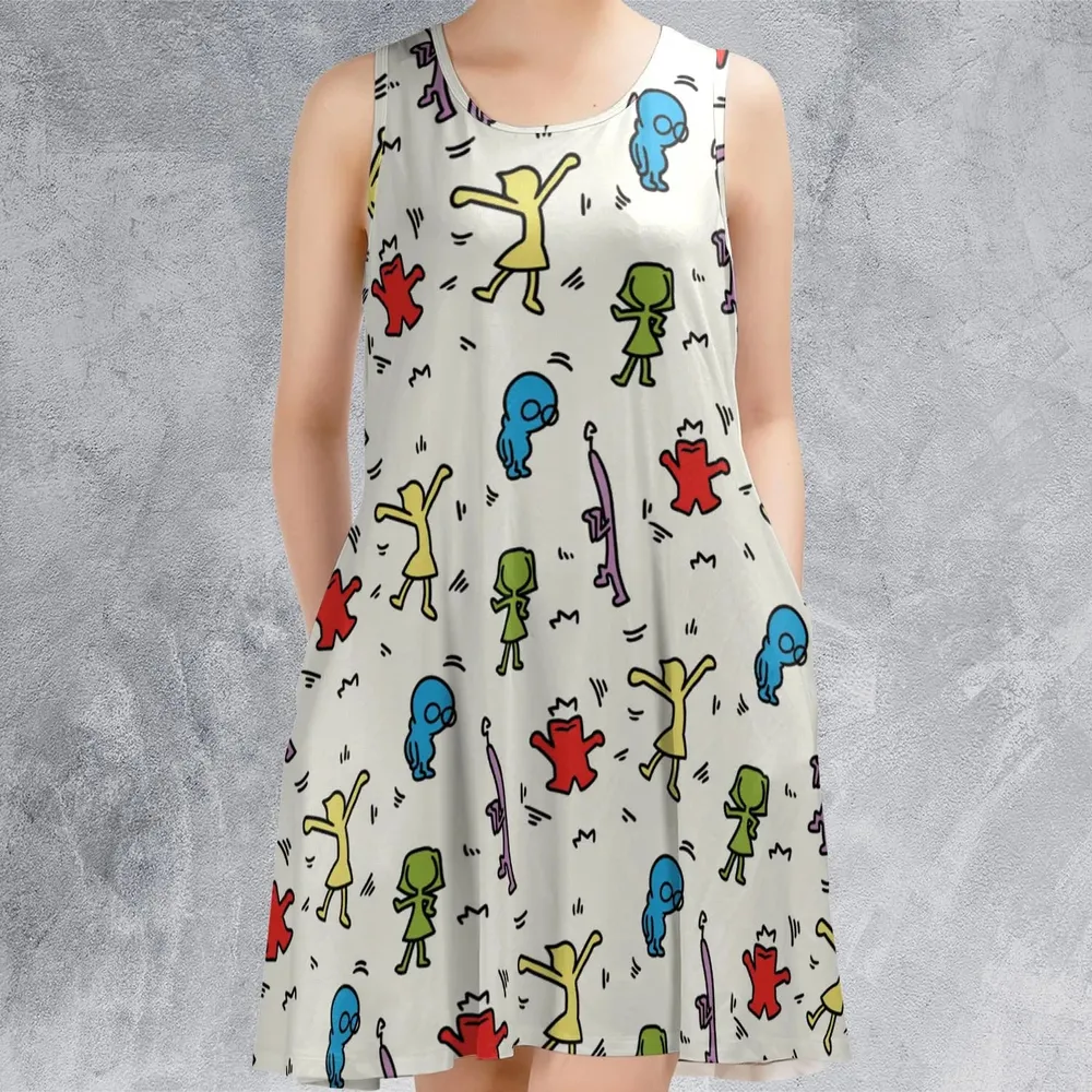 Emotions Pop Inside Out Haring Sleeveless Dress - 2