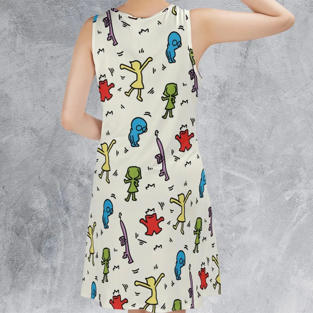 Emotions Pop Inside Out Haring Sleeveless Dress - 3