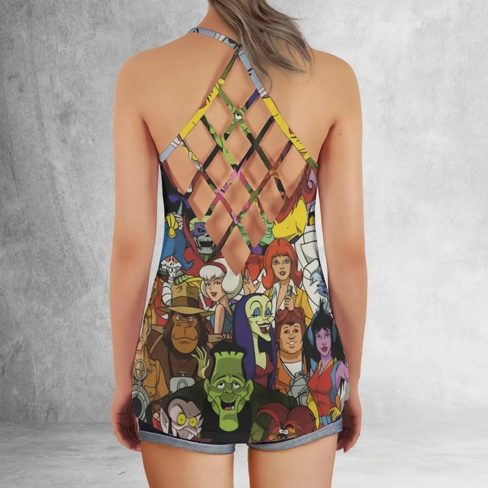 Frightfully Funny Ghostbusters Groovie Goolies Criss Cross Tank Top - 3