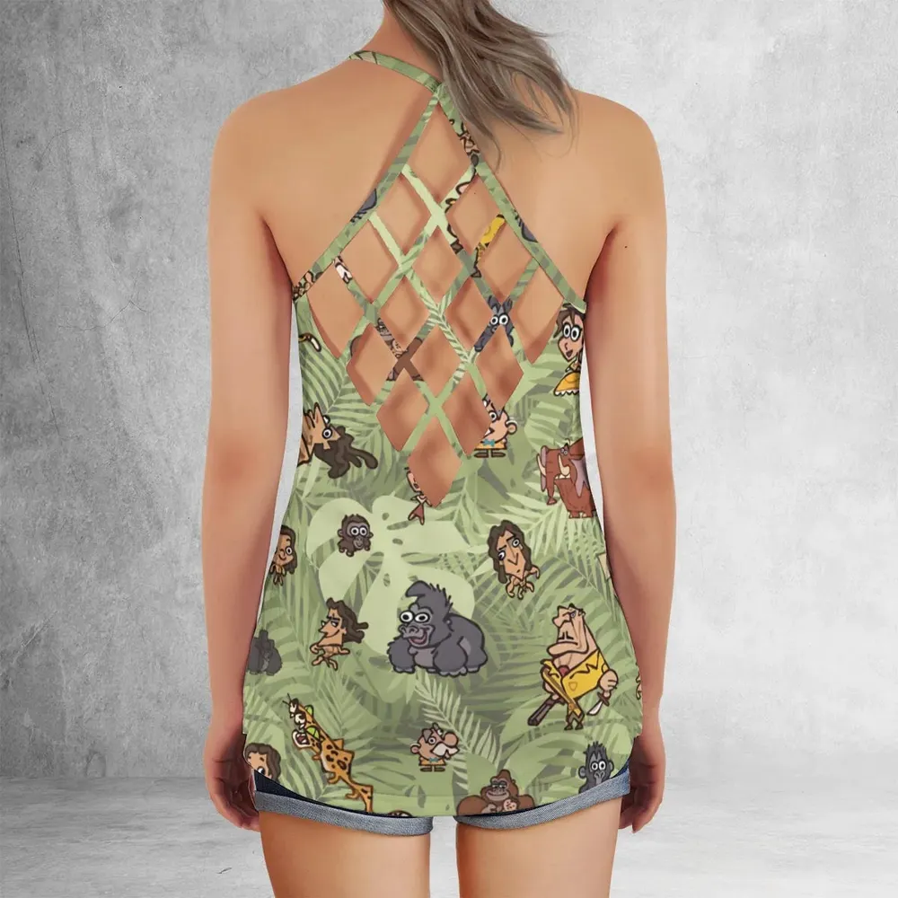 Tarzan Characters Criss Cross Tank Top - 3