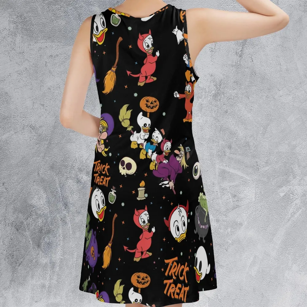 Huey, Dewey and Louie Duck Halloween Sleeveless Dress - 3