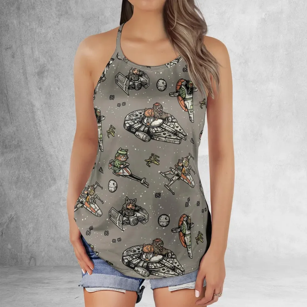 Goldbug Leader Star Wars Criss Cross Tank Top - 2