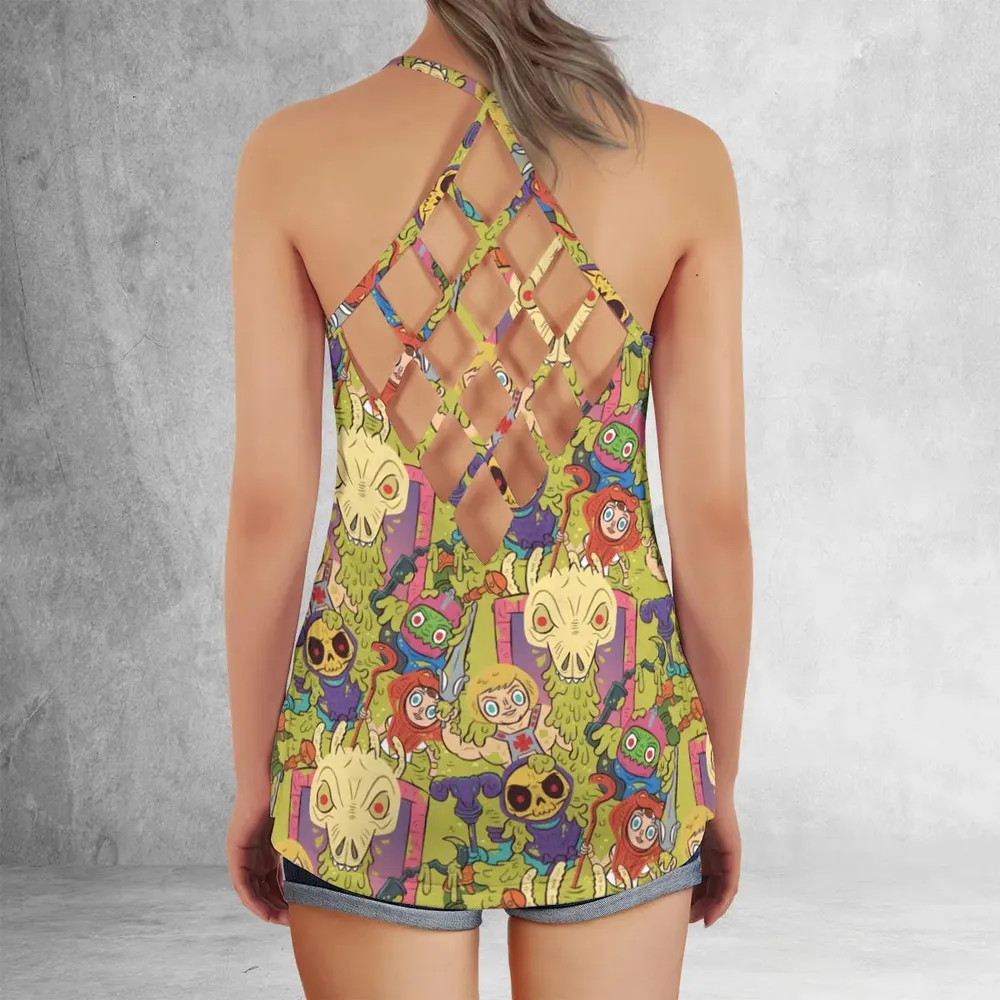 Victims of the Slime Pit He-Man and the Masters of the Universe Criss Cross Tank Top - 3
