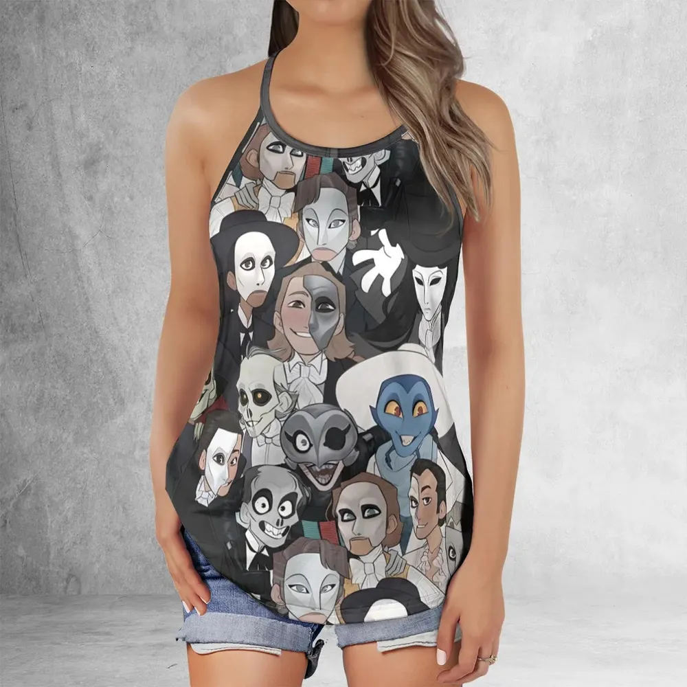 Faces The Phantom of Opera Criss Cross Tank Top - 2