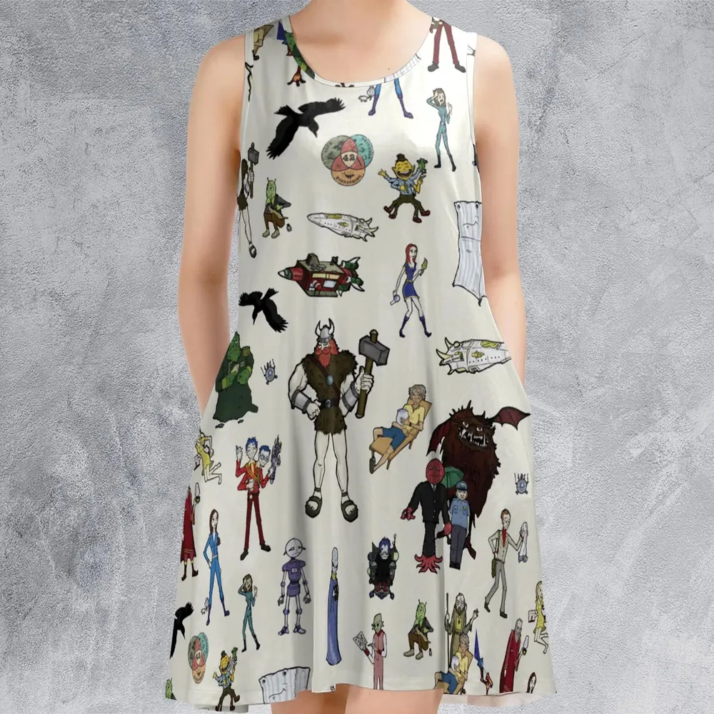 Don't Panic The Hitchhiker's Guide to the Galaxy Sleeveless Dress - 2