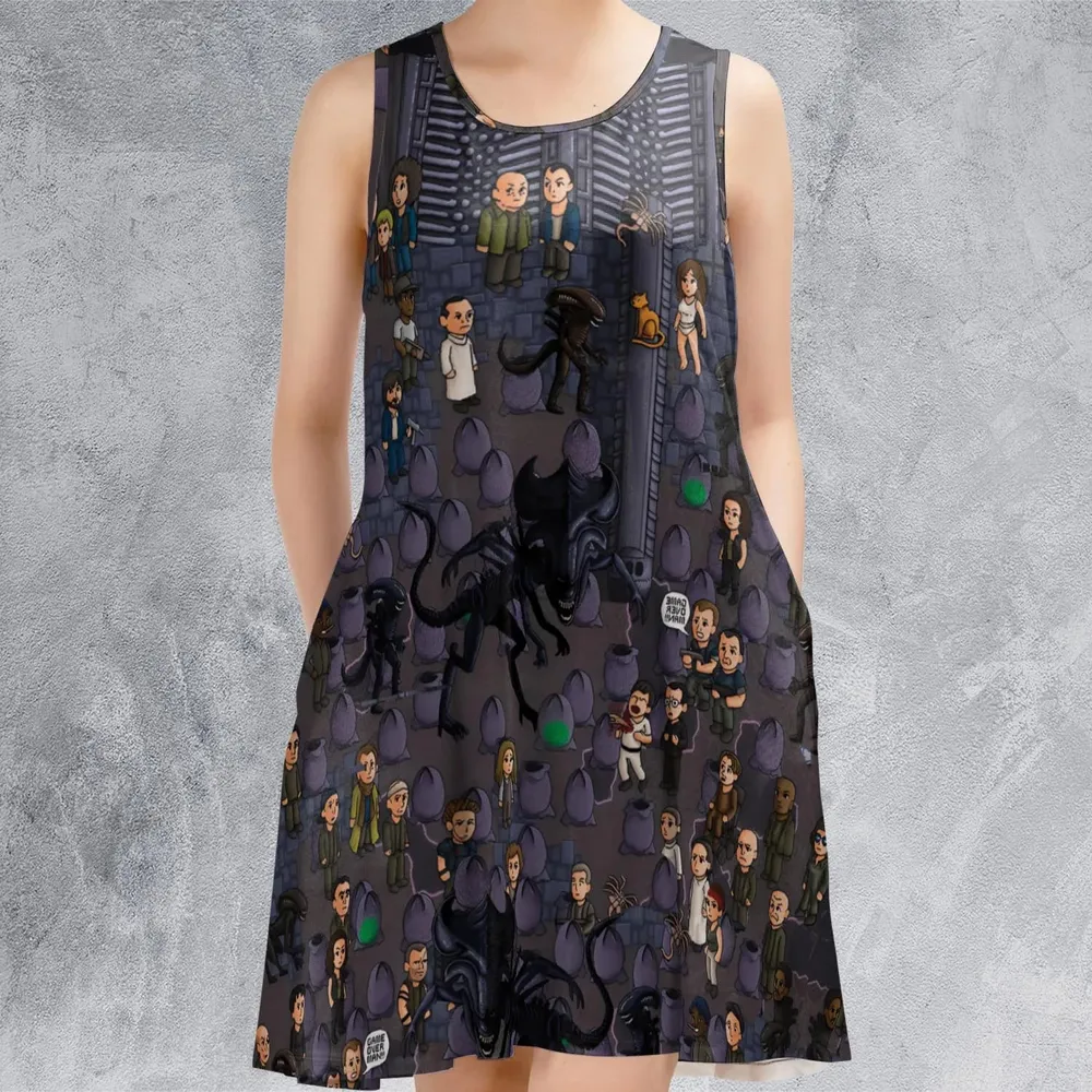 Out of Space Alien Sleeveless Dress - 2