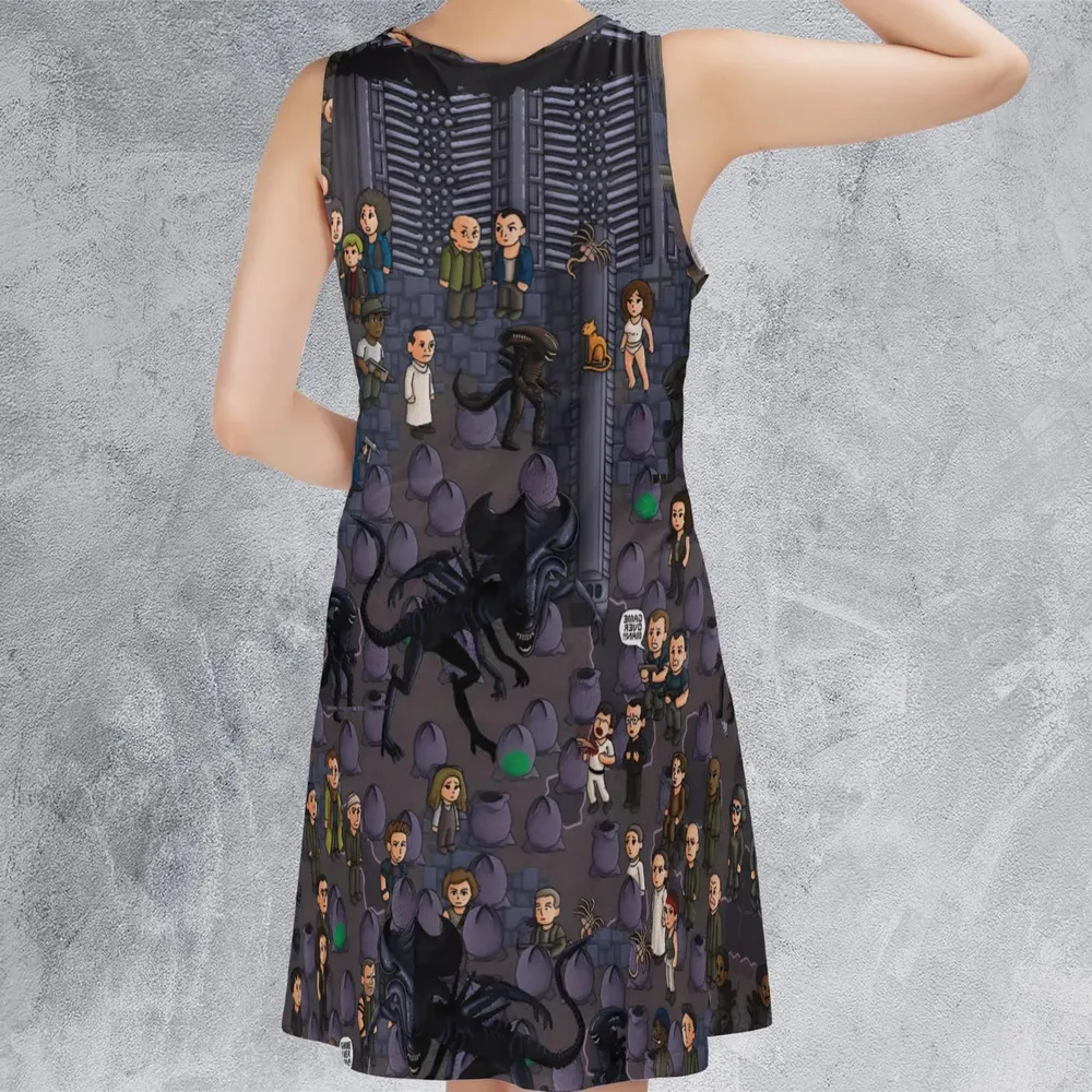Out of Space Alien Sleeveless Dress - 3